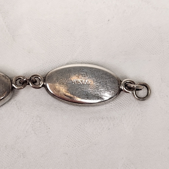 Vintage Silver Abalone Bracelet Ring Set - Picture 8 of 14